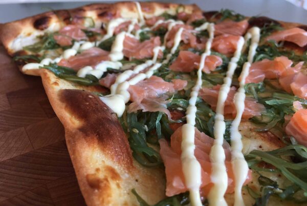 Flammkuchen Sushi-Stijl