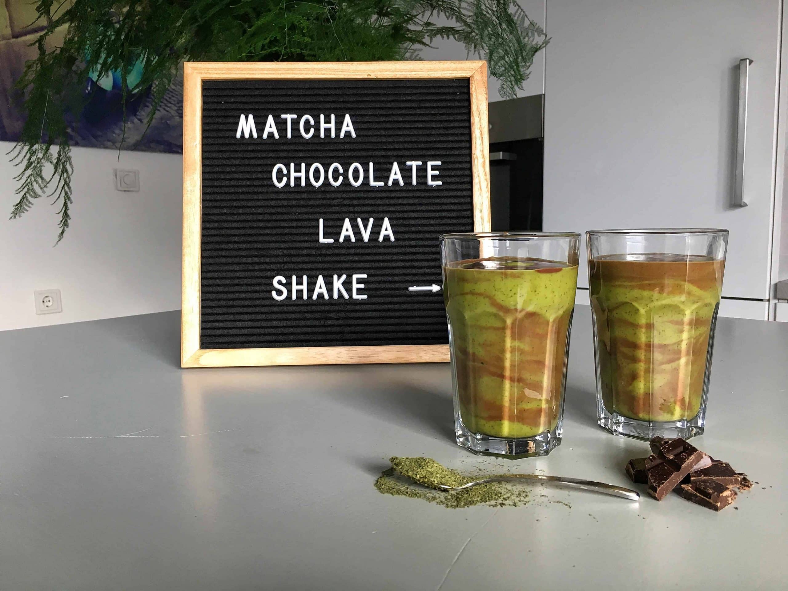 Matcha Chocolate Lava Shake