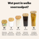 Wat past in welke voorraadpot sterkindekeuken