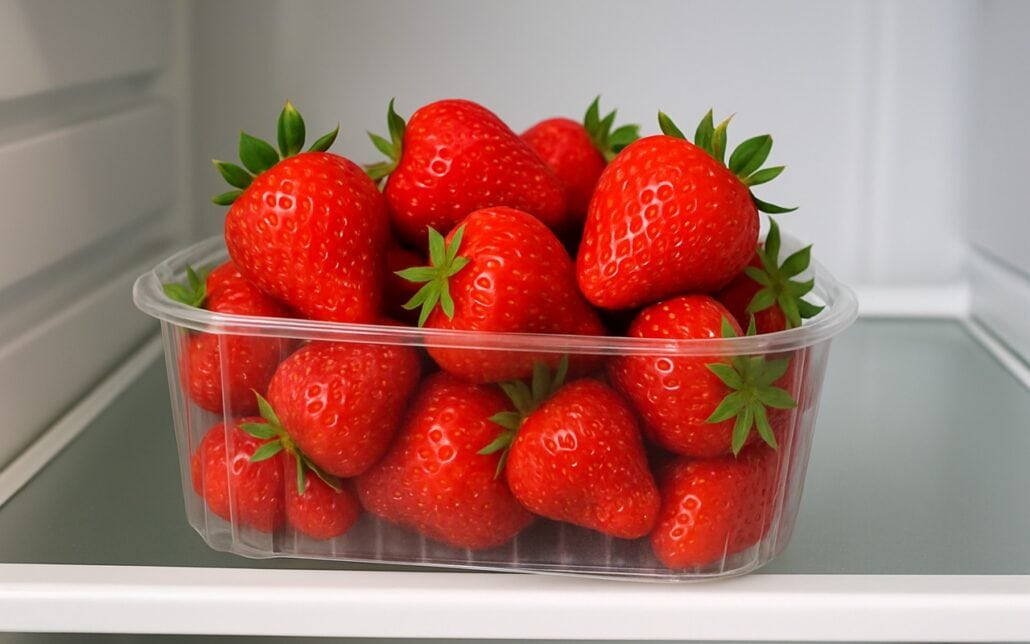 aardbeien in de koelkast