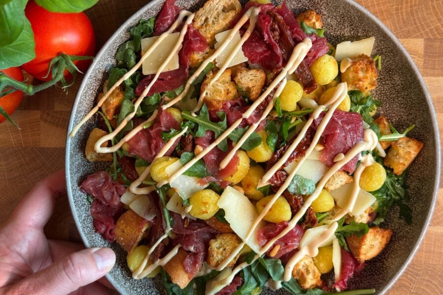 Gnocchi Carpaccio Salade