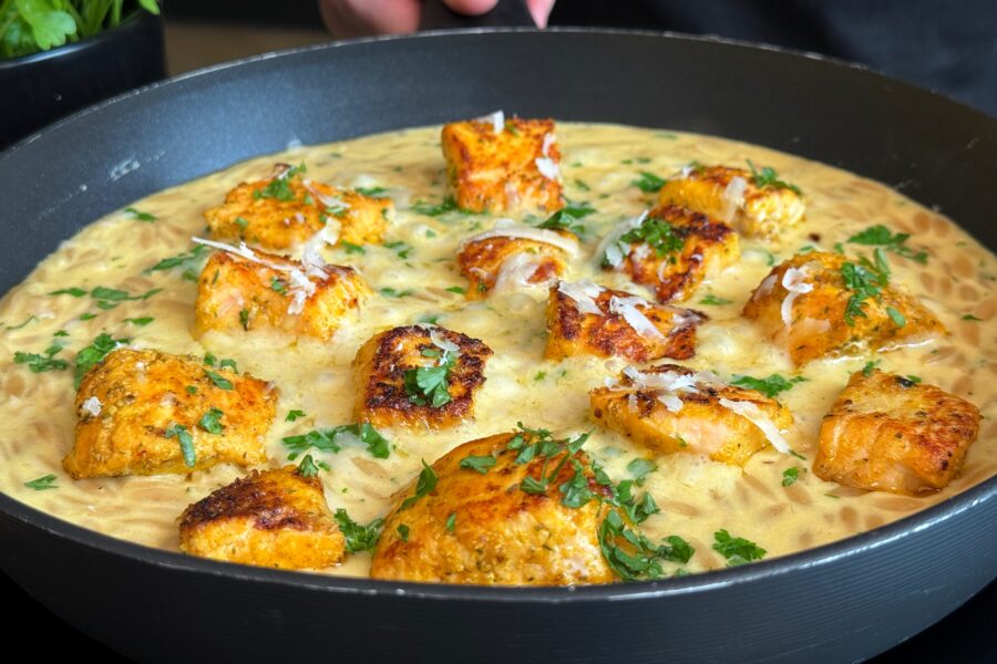 Eenpans Orzo met Zalm
